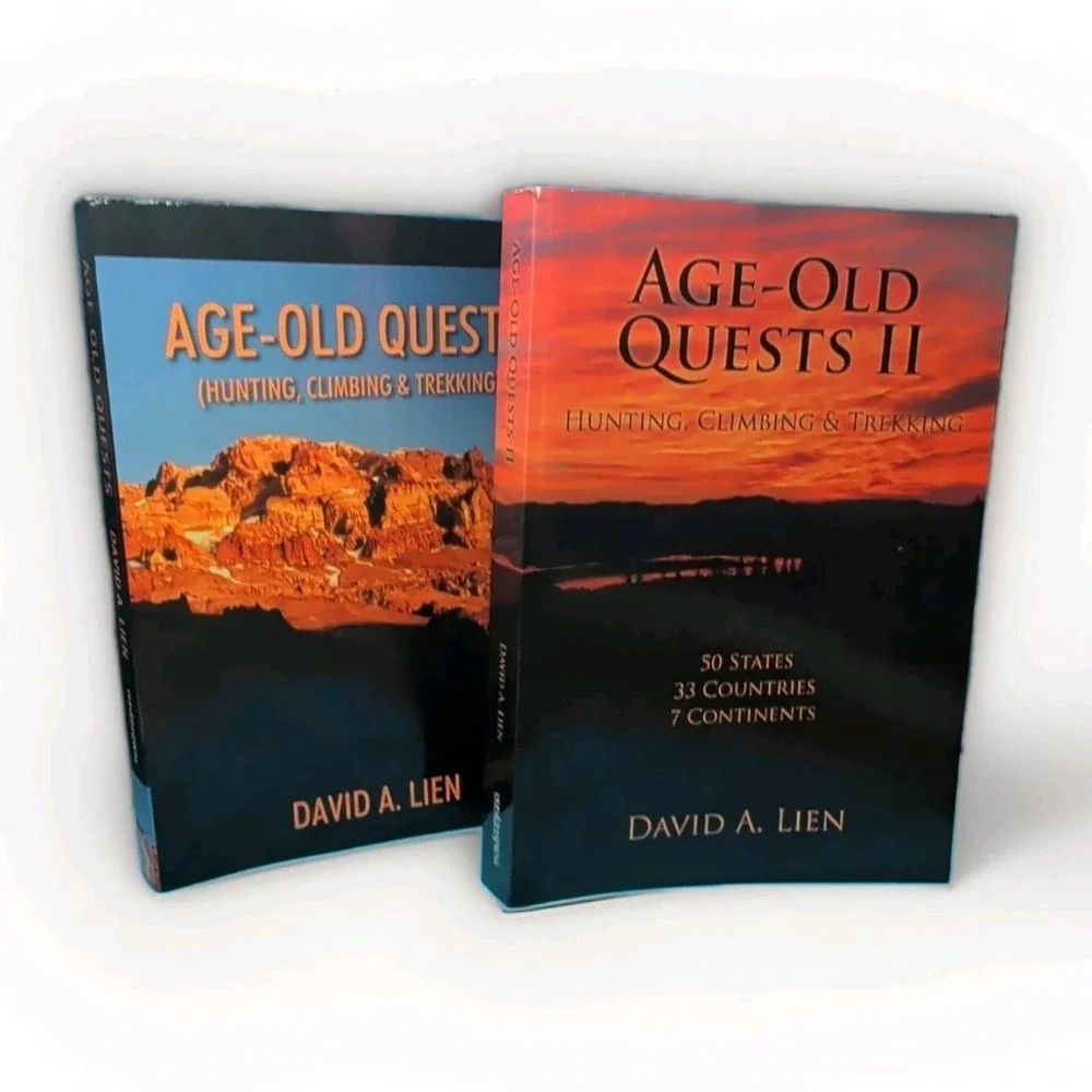 Age-old Quests 1 &2 By David A. Lien Hunting Climbing & Trekking Set Of 2 Signed